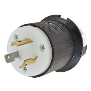 Hubbell HBL2311, 20A 125V AC, 2-Pole 3-Wire Grounding NEMA L5-20P Electric Plug